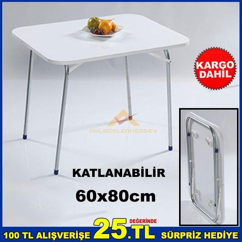 60x80cm KATLANIR PORTATİF PİKNİK, KAMP MASASI