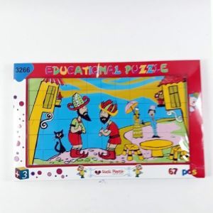 67 Parça Hacivat Karagöz Eğitici Öğretici Plastik Blok Lego Puzzle