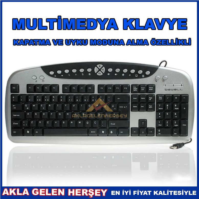 BEWELL STANDART USB KABLOLU PROFESYONEL KLAVYE