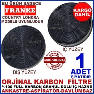 FRANKE COUNTRY LONDRA MODEL ANKASTRE DAVLUMBAZ KARBONLU FİLTRE