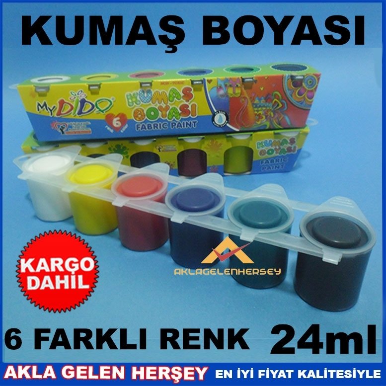Kargo Dahil SÜDOR NON-TOXIC 6lı KUMAŞ BOYASI SETİ MyDİDO