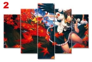 MANGA KIZ FOTOGRAF 7 STİL 5 PARÇALI KANVAS TABLO