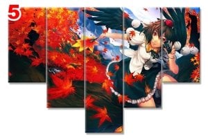 MANGA KIZ FOTOGRAF 7 STİL 5 PARÇALI KANVAS TABLO