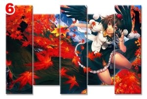 MANGA KIZ FOTOGRAF 7 STİL 5 PARÇALI KANVAS TABLO